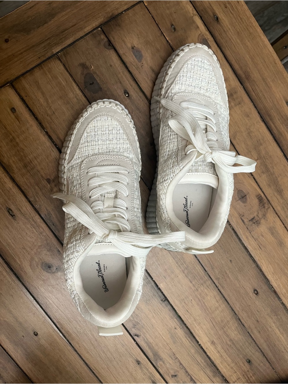 Universal Thread Cream White Platform Sneakers - Picture 6 of 10